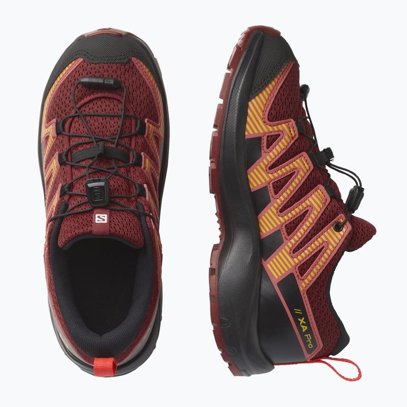 Salomon XA Pro V8 vaikiški bėgimo bateliai dahlia/black/pord 14