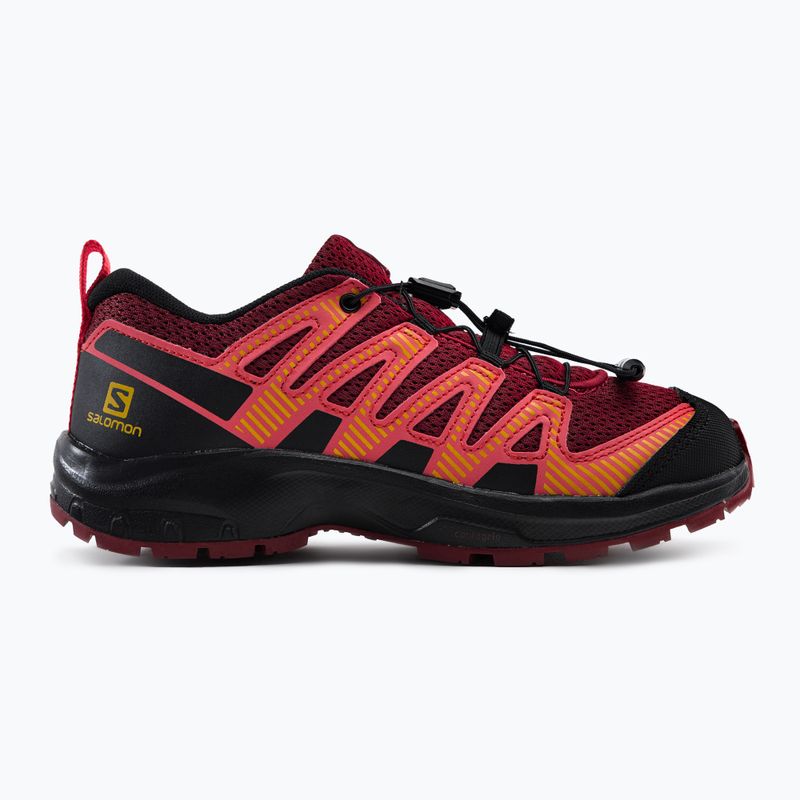 Salomon XA Pro V8 vaikiški bėgimo bateliai dahlia/black/pord 2