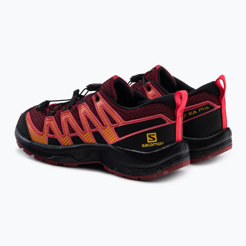 Salomon XA Pro V8 vaikiški bėgimo bateliai dahlia/black/pord 3