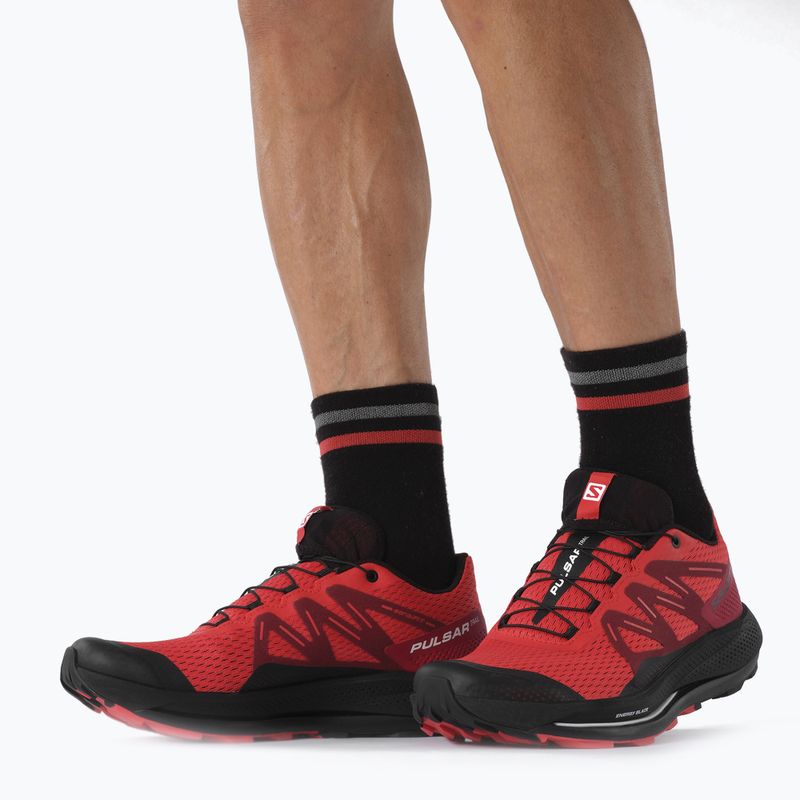 Salomon Pulsar Trail vyriški bėgimo bateliai poppy red/bird/black 11