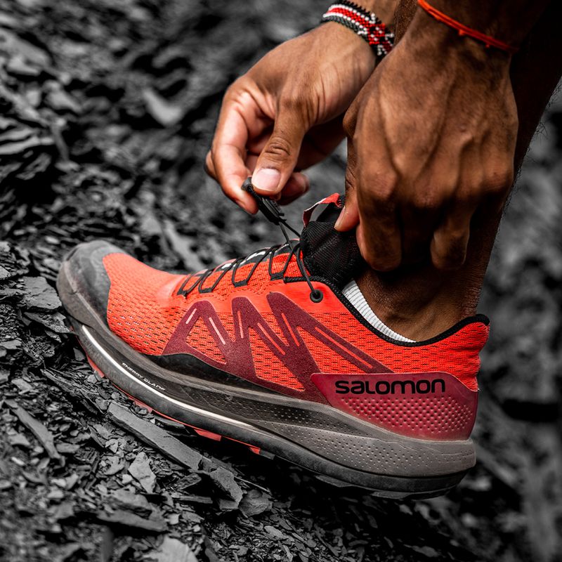 Salomon Pulsar Trail vyriški bėgimo bateliai poppy red/bird/black 13