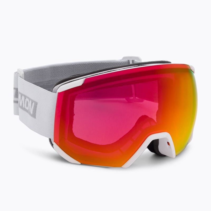 Salomon slidinėjimo akiniai Radium white/sigma poppy red L47005300