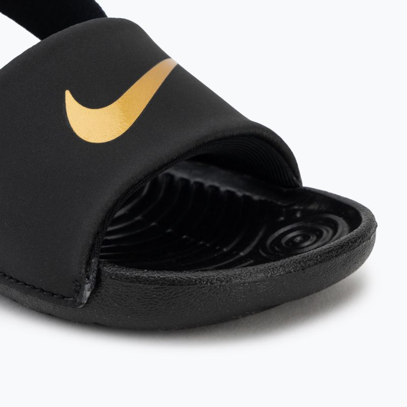 Vaikiškos šlepetės Nike Coffee black/metallic gold 7
