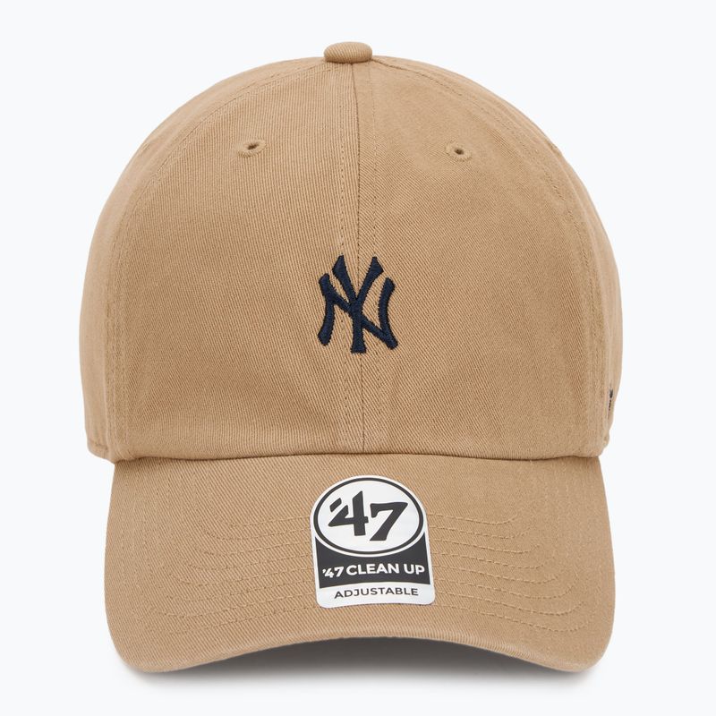 Kepuraitė su snapeliu 47 Brand MLB New York Yankees Base Runner CLEAN UP khaki 2