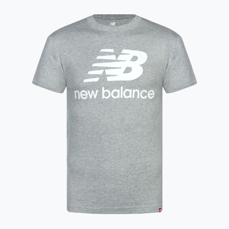 Vyriški marškinėliai New Balance Essentials Stacked Logo grey