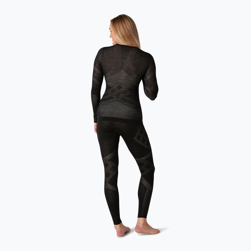 Termoaktyvus moteriškas džemperis Smartwool Intraknit Merino 200 Crew black/white 6