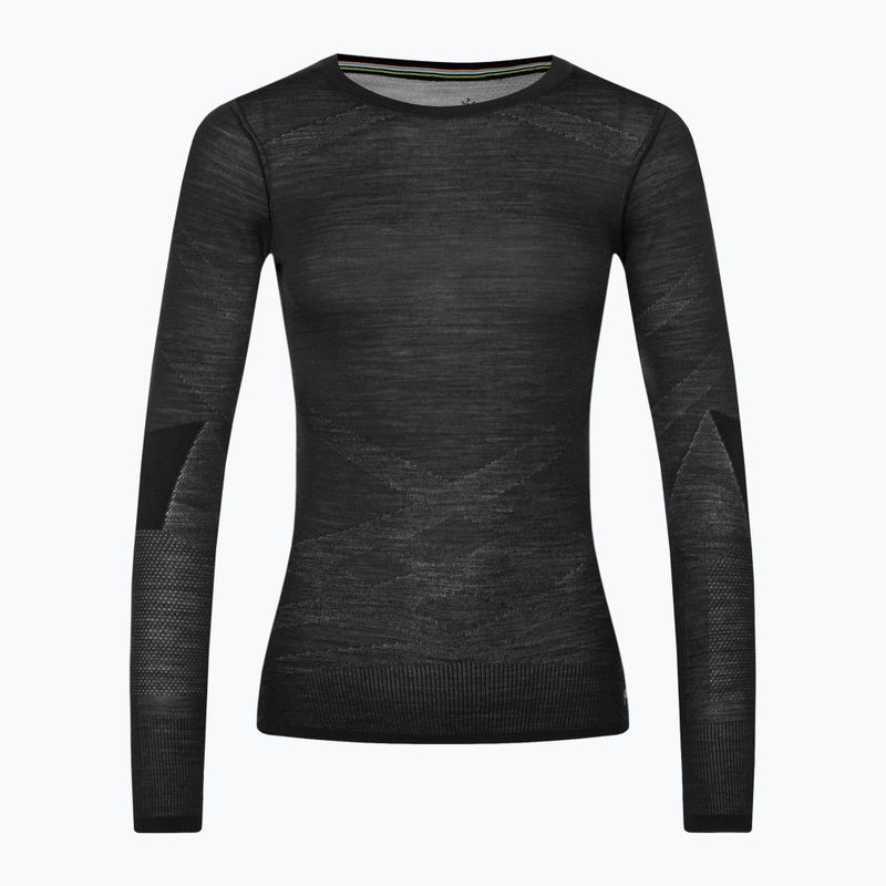 Termoaktyvus moteriškas džemperis Smartwool Intraknit Merino 200 Crew black/white