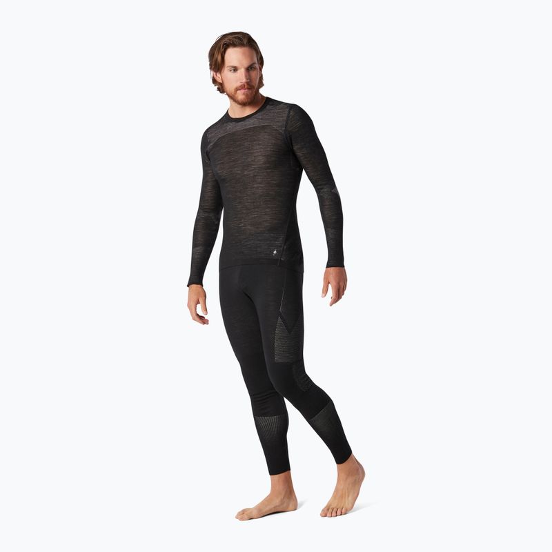 Vyriškas termoaktyvus džemperis Smartwool Intraknit Merino 200 Crew juoda/balta 5