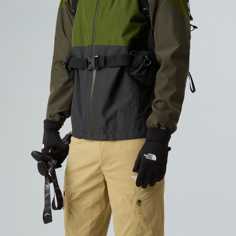 The North Face Etip Recycled juodos/baltos spalvos žygių pirštinės 4