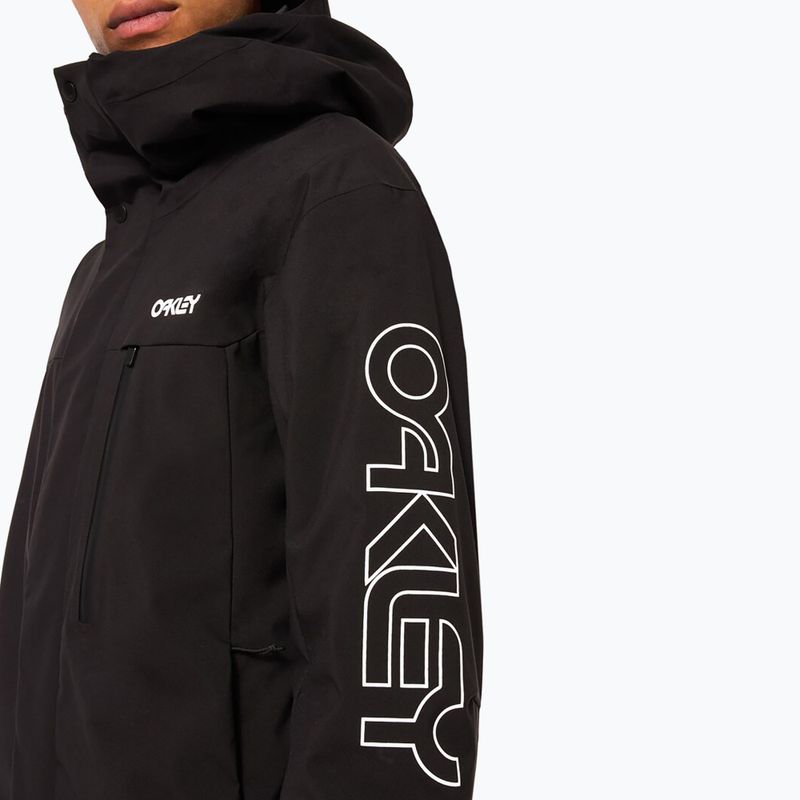 Vyriška snieglenčių striukė Oakley TNP TBT Insulated black/white logo 7