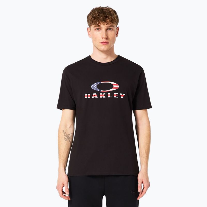 Vyriški marškinėliai Oakley O Bark 2.0 black/american flag