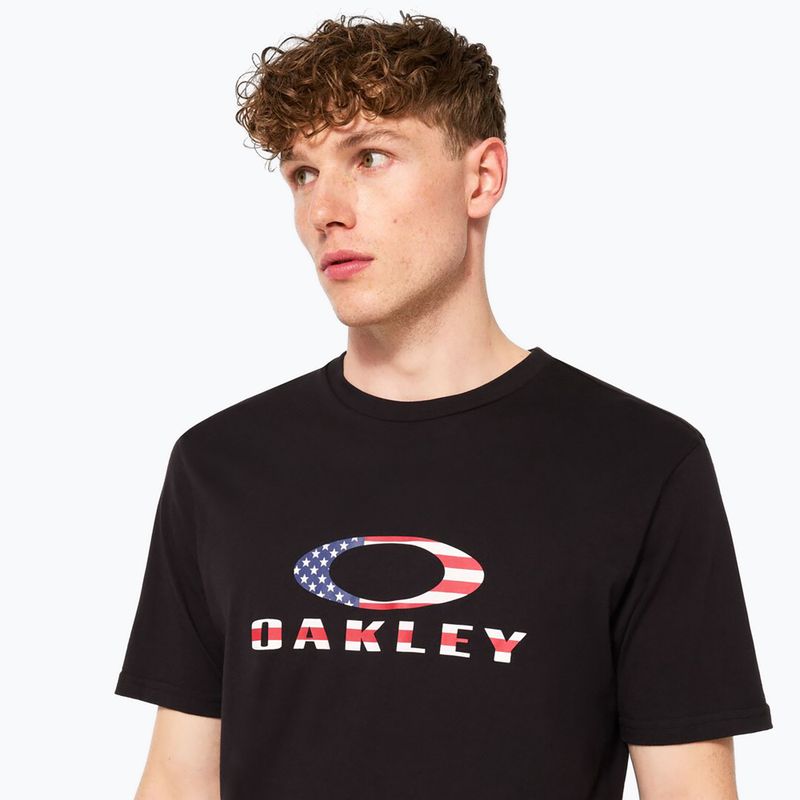 Vyriški marškinėliai Oakley O Bark 2.0 black/american flag 5