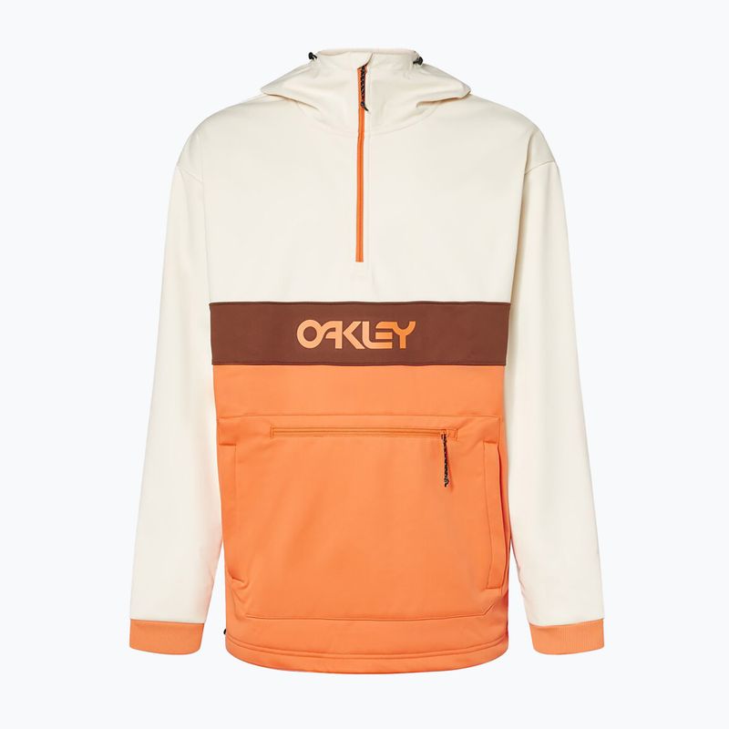 Vyriška "Oakley TNP Nose Grab Softshell" striukė su gobtuvu arctic white/soft orange 12