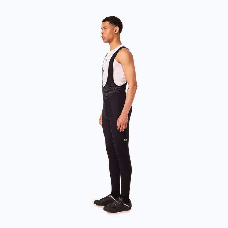 Vyriški Oakley Clima Thermal Bib Tight dviračių šortai juodi FOA404886 4