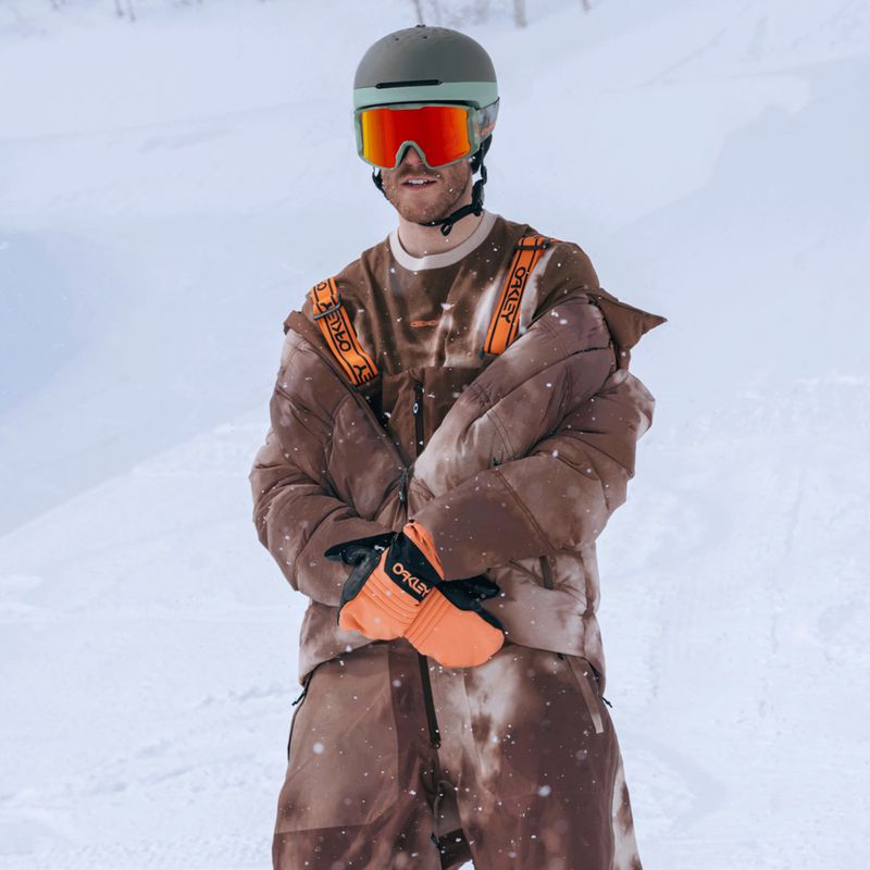 "Oakley B1B Mittes" minkštos oranžinės snieglenčių pirštinės 6