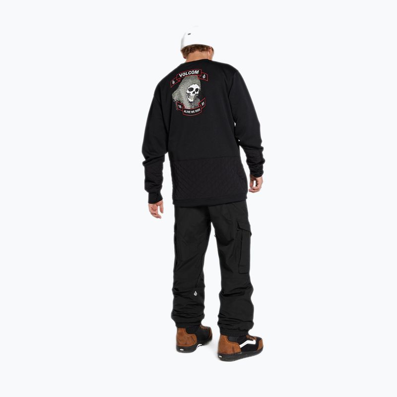 Vyriški Volcom Let It Storm Crew snieglenčių marškinėliai juodi G4652201-ART 2
