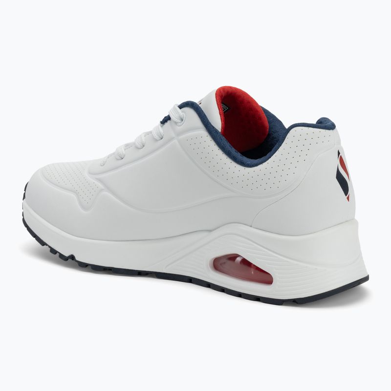 Moteriški batai SKECHERS Uno Stand On Air white durabuck/navy/red trim/mesh 3