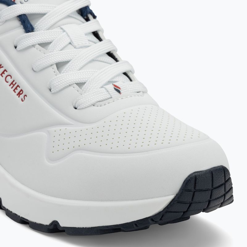 Moteriški batai SKECHERS Uno Stand On Air white durabuck/navy/red trim/mesh 7