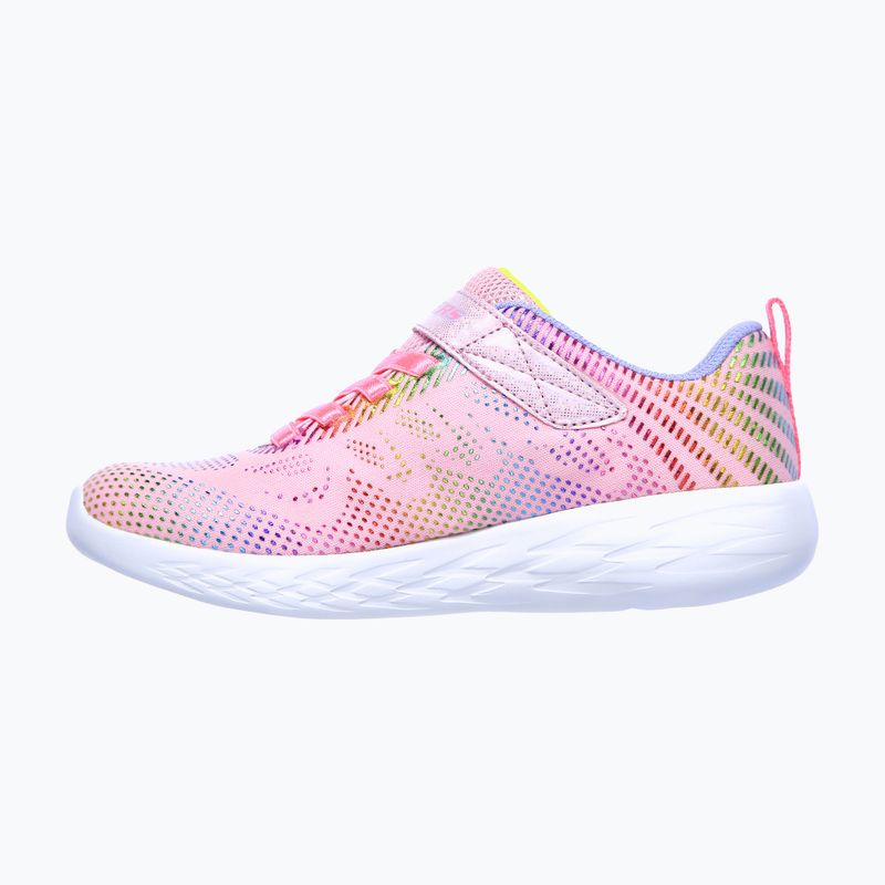 SKECHERS Go Run 600 Shimmer Speeder vaikiški treniruočių bateliai šviesiai rožinės/daugiafunkcinės spalvos 13