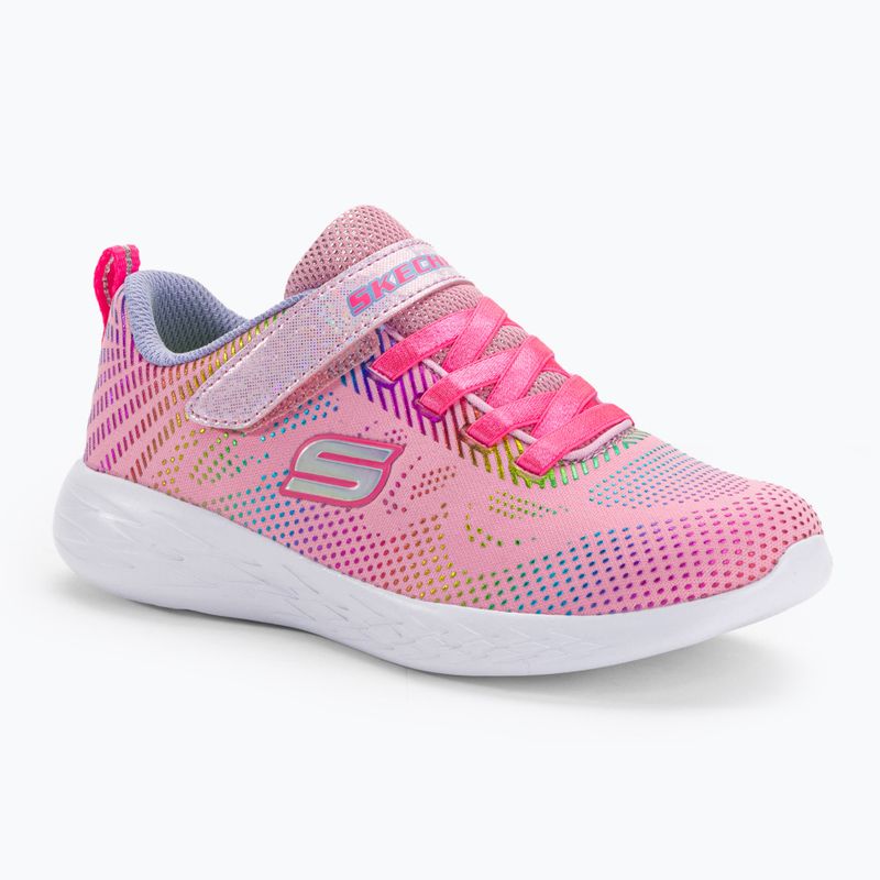 SKECHERS Go Run 600 Shimmer Speeder vaikiški treniruočių bateliai šviesiai rožinės/daugiafunkcinės spalvos