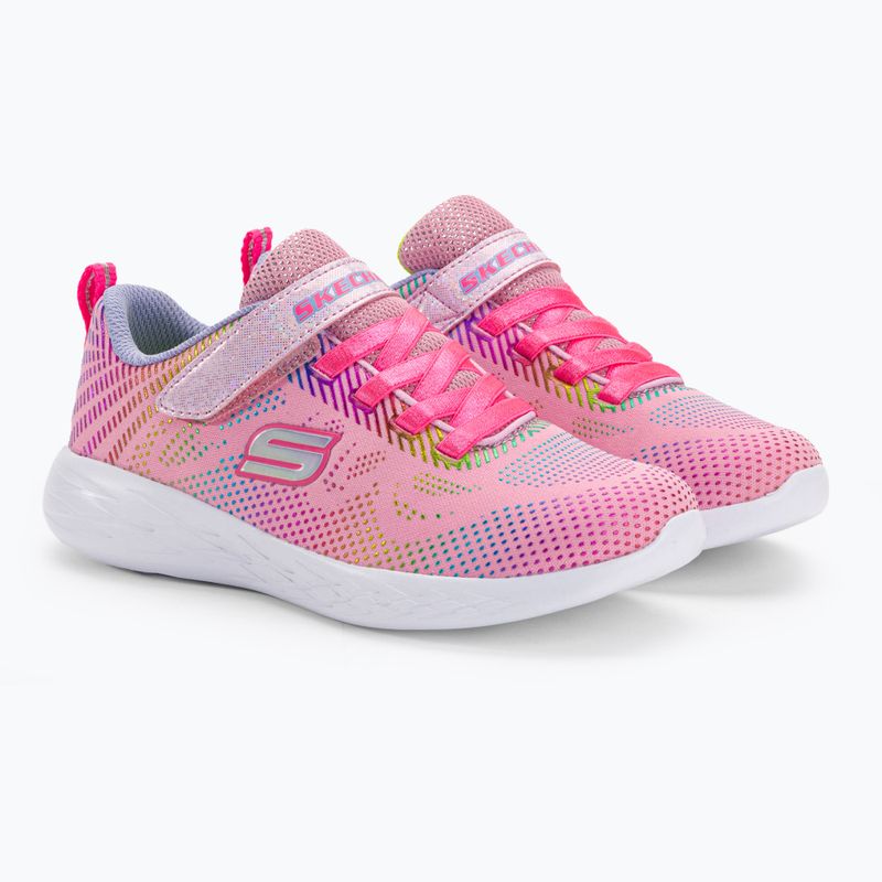 SKECHERS Go Run 600 Shimmer Speeder vaikiški treniruočių bateliai šviesiai rožinės/daugiafunkcinės spalvos 4