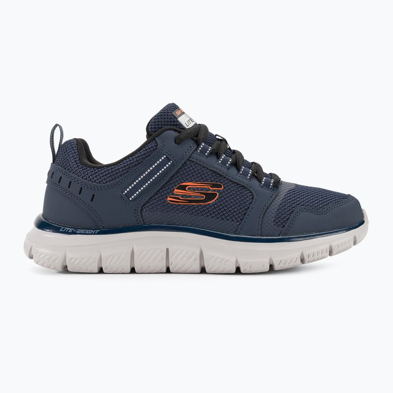 SKECHERS Track Knockhill vyriški treniruočių bateliai navy/orange 2