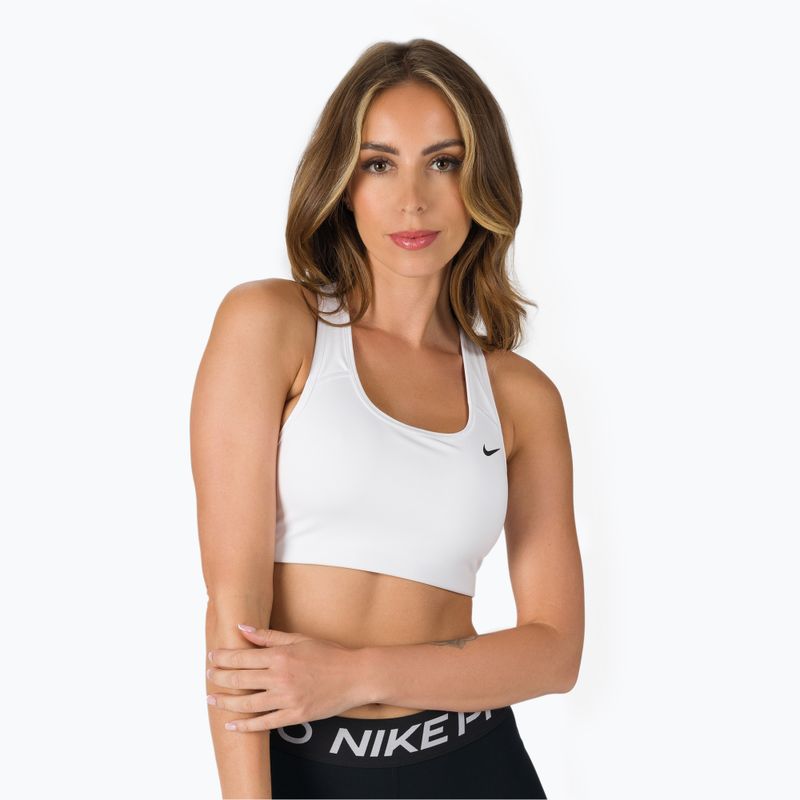 Nike Dri-FIT Swoosh fitneso liemenėlė balta BV3630-100
