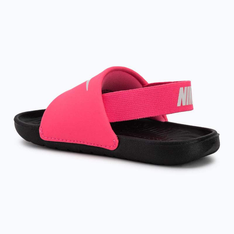Vaikiškos šlepetės Nike Digital coffee pink/black/white 3