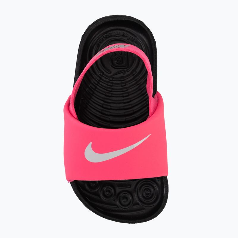 Vaikiškos šlepetės Nike Digital coffee pink/black/white 5