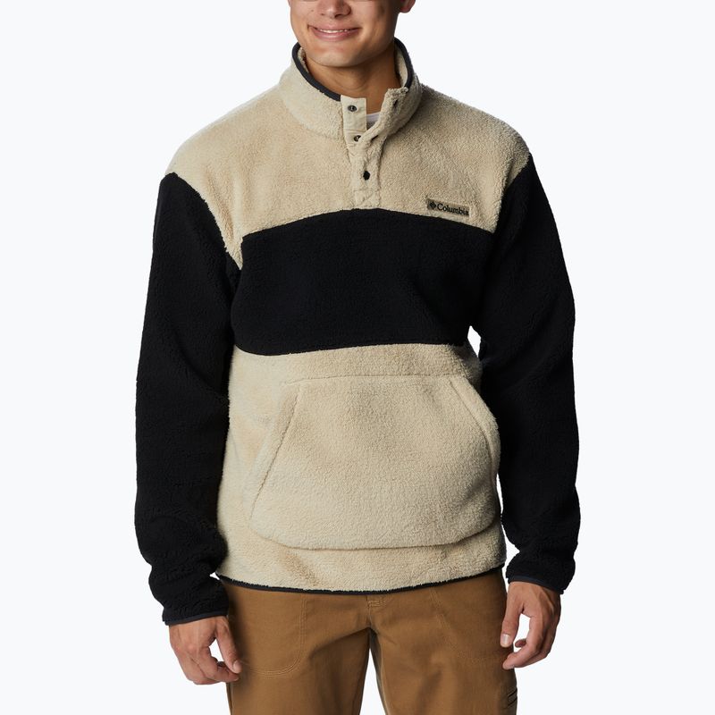 Columbia Rugged Ridge Sherpa 1/2 vyriškas vilnonis džemperis smėlio ir juodos spalvos 1952393
