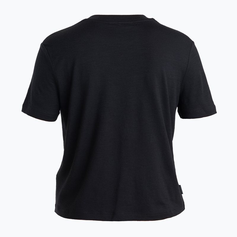 Moteriški žygio marškinėliai icebreaker Merino 150 Tech Lite III SS Crop Tee black 7