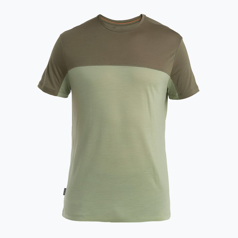 Vyriški žygio marškinėliai icebreaker Merino Cool-Lite Sphere III SS Tee Colour Block lichen/loden 7