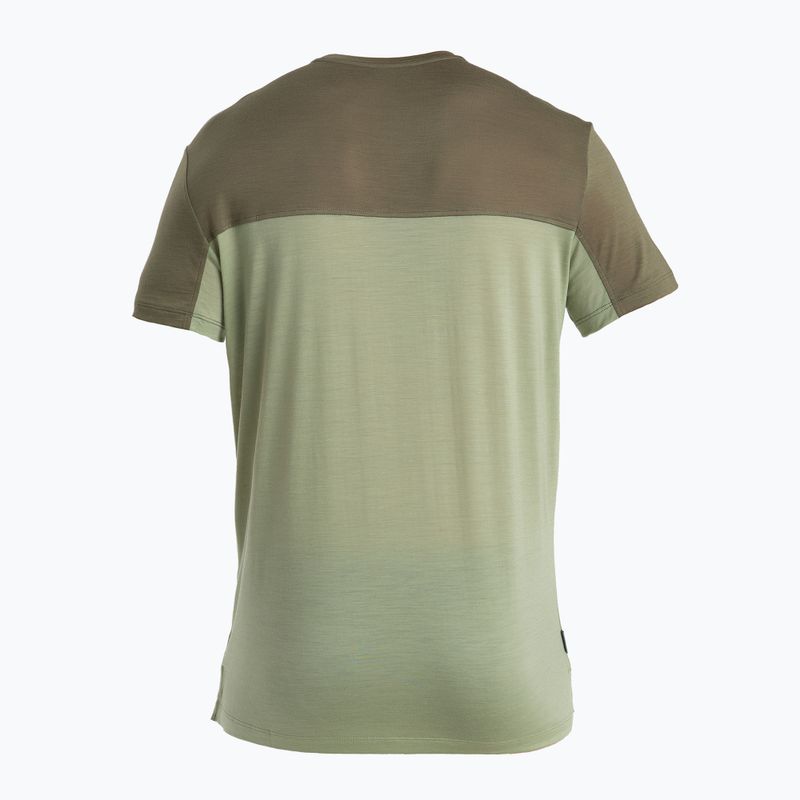 Vyriški žygio marškinėliai icebreaker Merino Cool-Lite Sphere III SS Tee Colour Block lichen/loden 8