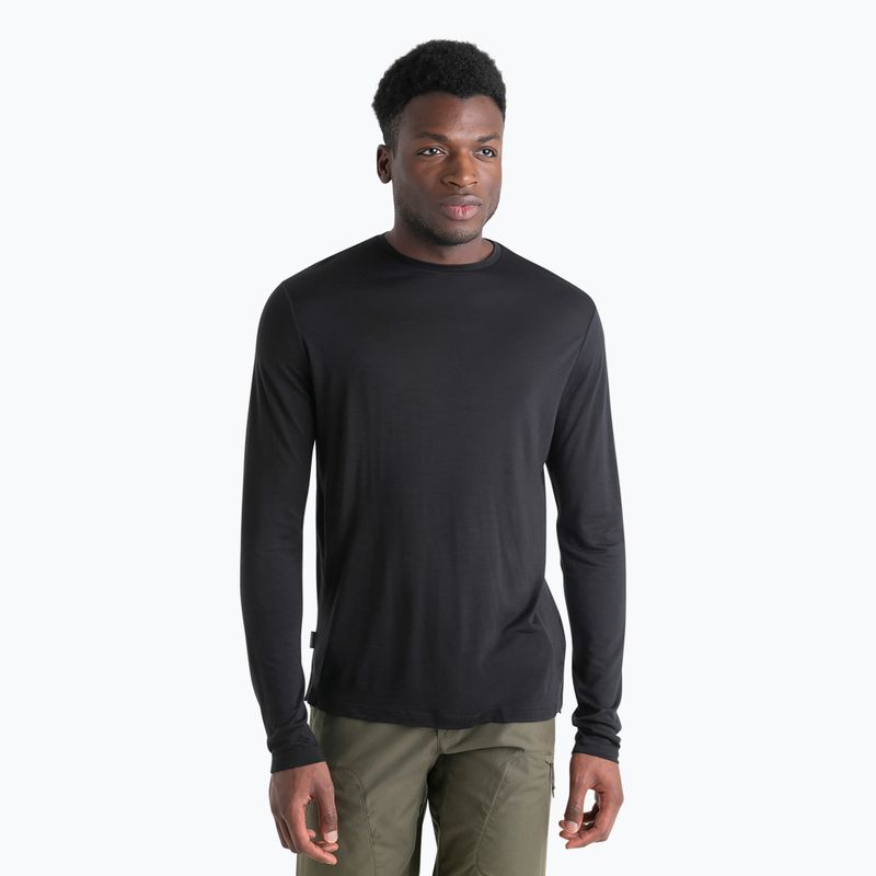 Vyriški žygio marškinėliai ilgomis rankovėmis icebreaker Merino 125 Cool-Lite Sphere III LS Tee black