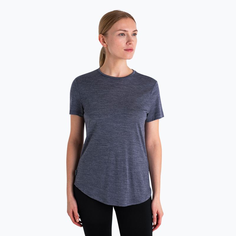 Moteriški žygio marškinėliai icebreaker Merino 125 Cool-Lite Sphere III SS Tee midnight navy heather