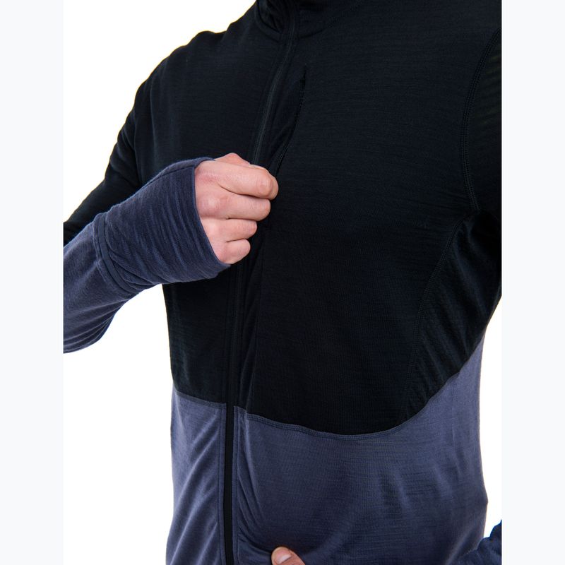 Vyriškas žygio džemperis icebreaker Merino 200 Realfleece™ Descender black/graphite/cb 5