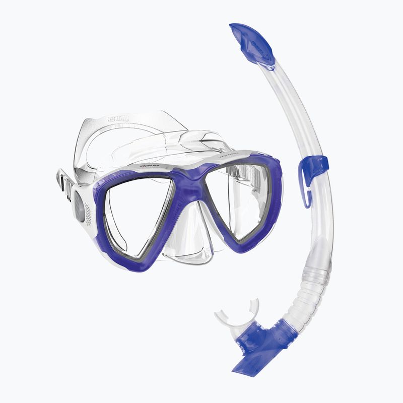 Paviršinio nardymo rinkinys Mares Combo Trygon blue/white/clear