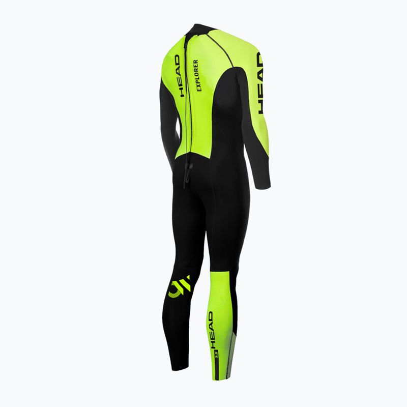 HEAD Ow Explorer FS 3.2.2 vyriškas triatlono hidrokostiumas juoda/geltona 452605 2