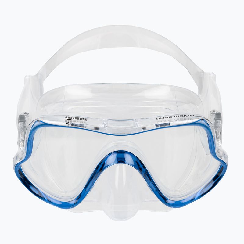 Mares Pure Vision skaidrios mėlynos spalvos nardymo kaukė 411217 2