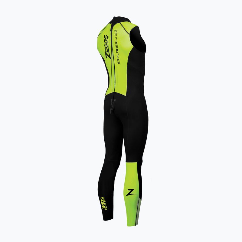 Vyriškas plaukimo kostiumas Zoggs OW Explorer LJ 3.2.2 mm black/lime 2