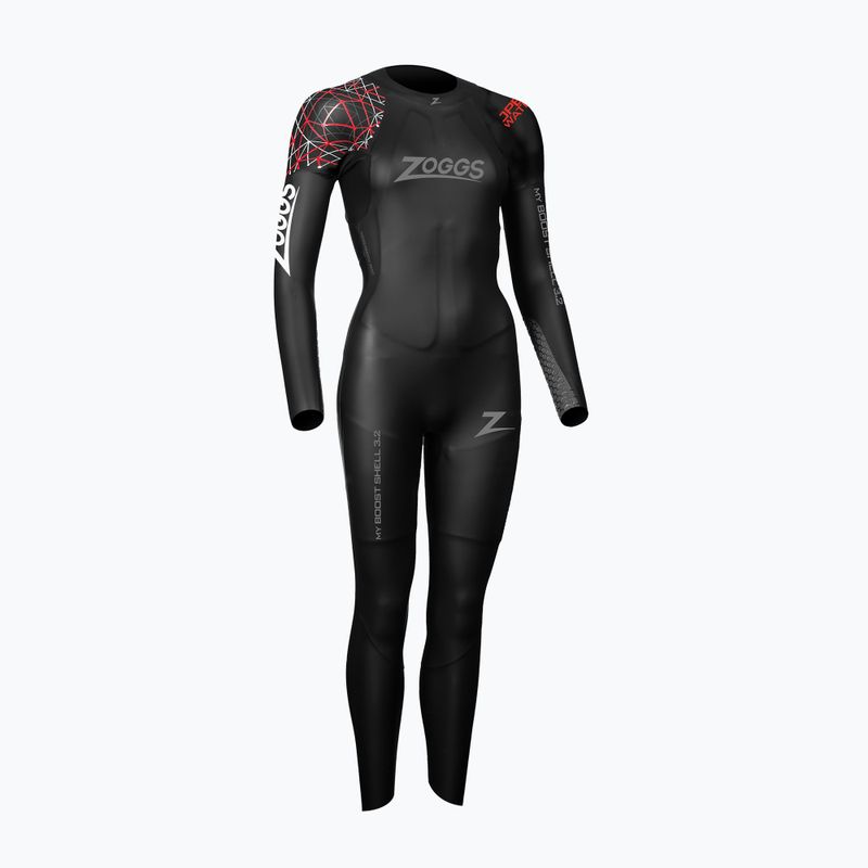 Moteriškos plaukimo putos Zoggs Ow Myboost Shell Fs 3.2 mm black/red