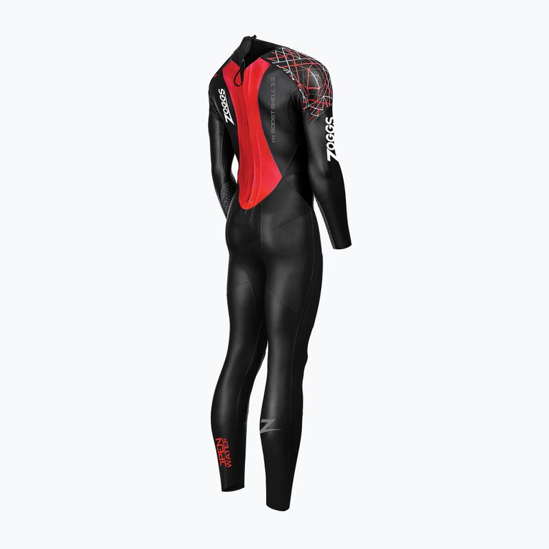 Vyriškos plaukimo putos Zoggs Ow Myboost Shell Fs 3.2 mm black/red 2
