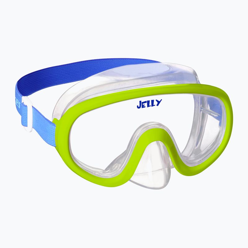 Vaikiškas paviršinio nardymo rinkinys Mares Combo Jelly lime/blue/clear 2