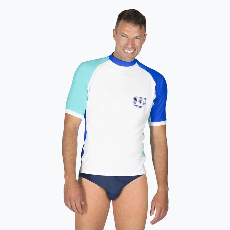 Vyriški plaukimo marškinėliai Mares Rashguard Shield white