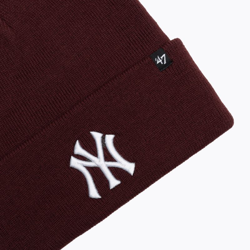 Žieminė kepurė 47 Brand MLB New York Yankees Haymaker dark maroon 3