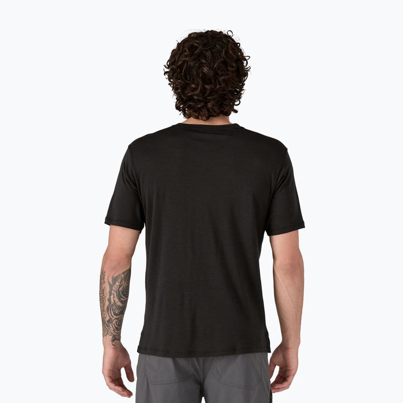 Vyriški marškinėliai Patagonia Cap Cool Merino Blend Graphic Shirt Heritage header/black 2
