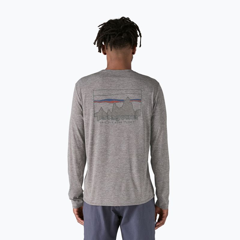 Vyriški marškinėliai ilgomis rankovėmis Patagonia Cap Cool Daily Graphic Shirt 73 skyline/feather grey 5