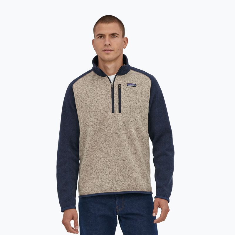 Vyriški Patagonia Better Sweater 1/4 Zip vilnoniai džemperiai su guma, rudai rudos spalvos