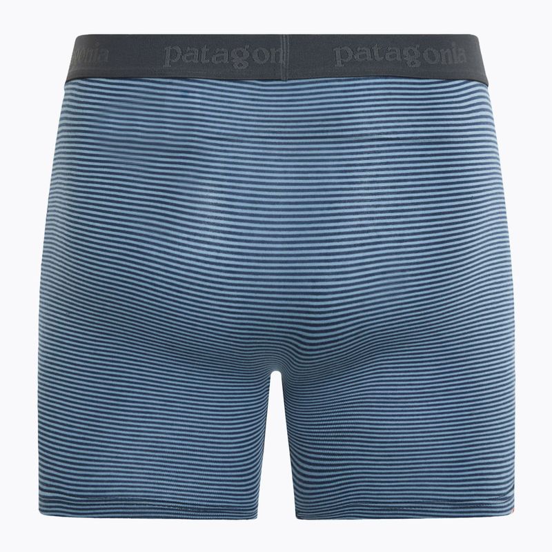 Vyriškos trumpikės Patagonia Essential Boxer Briefs 6" fathom stripe/new navy 2