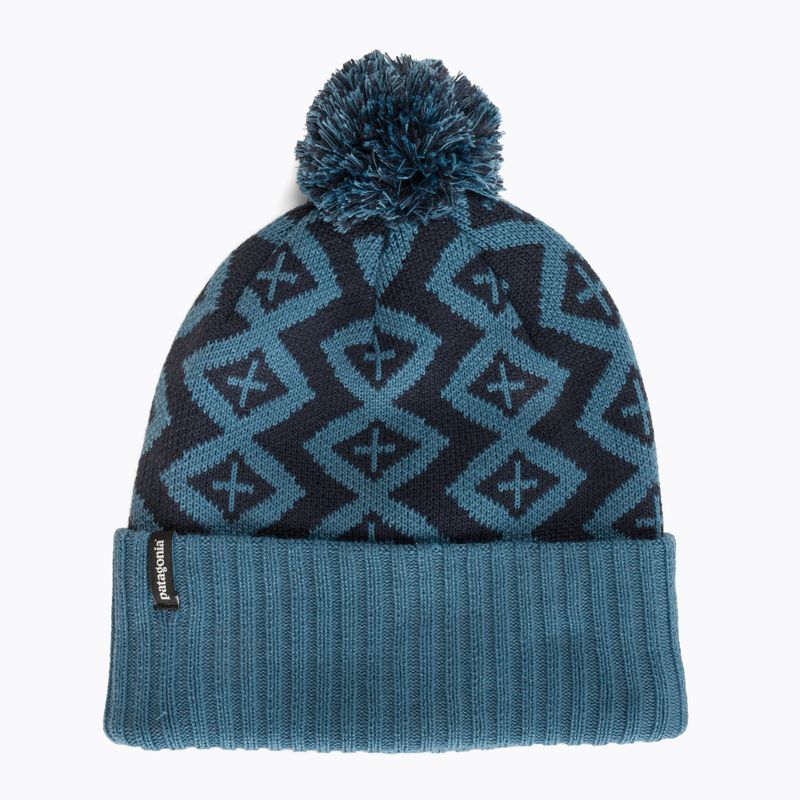 Žieminė kepurė Patagonia Powder Town Beanie perennial pinecone/wavy blue 5